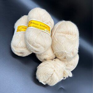 Vintage Yarn Mohair Zauber Beige Tan Thread Crafting Crocheting Junglhans Wolle